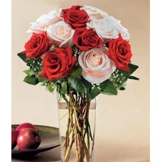 Red and white Roses Arrangement