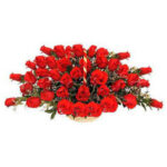 Red Roses Round Arrangement