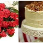 Vanilla Cake with carnations