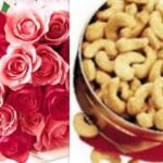 Fresh Cashews with 25 Roses